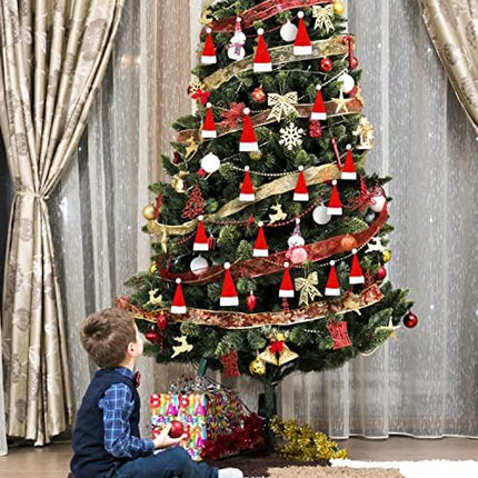 Christmas Mini Santa Hats 36pcs – Wine Bottle & Treat Covers for Festive Crafting