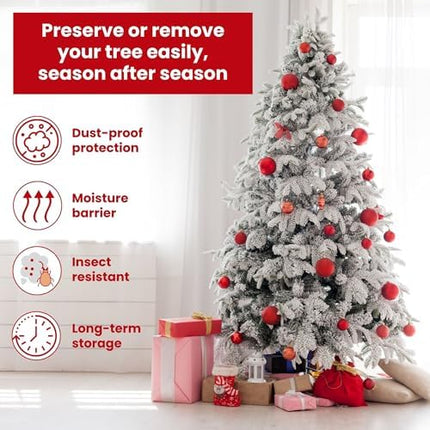 1. VicMore Extra-Large Christmas Tree Disposal Bag – Heavy-Duty Tear-Resistant PE Cover