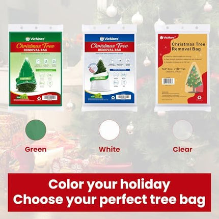 1. VicMore Extra-Large Christmas Tree Disposal Bag – Heavy-Duty Tear-Resistant PE Cover