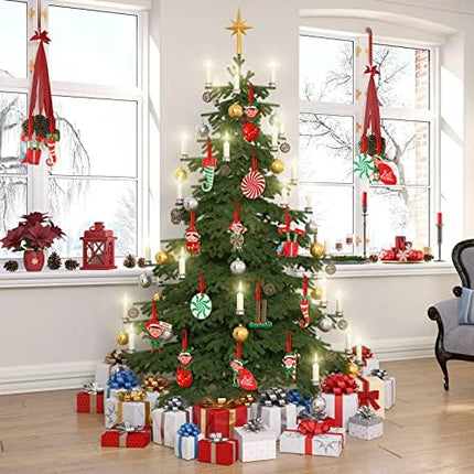 36PCS Wooden Elf Ornaments by Bucherry Xmas Tree Hanging Holiday Decorations