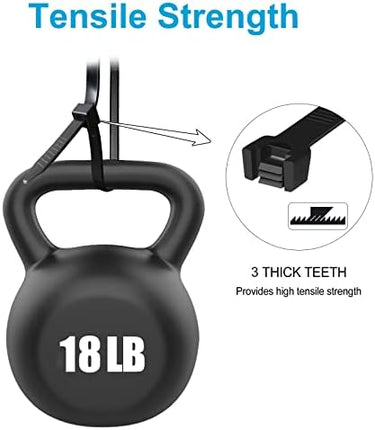 4 Inch Zip Ties 200 Pack – Small Black Cable Ties with 18 lb Strength by Tantti