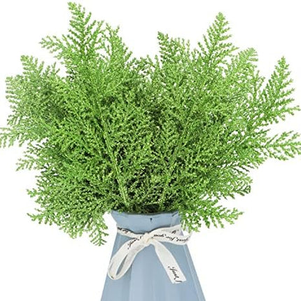 Green Pine Needle Sprays 20-Pack – Glitter Christmas Tree Picks for DIY Crafts