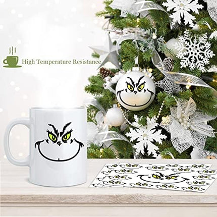 Waterproof Christmas Face Decals 26pcs – Vinyl Stickers for Balls & Home Decor