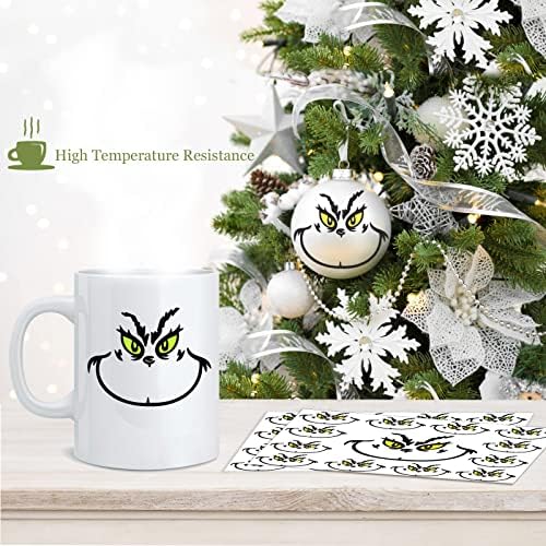 Waterproof Christmas Face Decals 26pcs – Vinyl Stickers for Balls & Home Decor