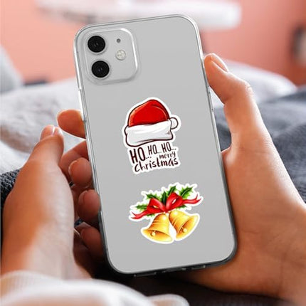 Vintage Christmas Vinyl Stickers 50pcs – No-Duplicate Holiday Decals for Kids