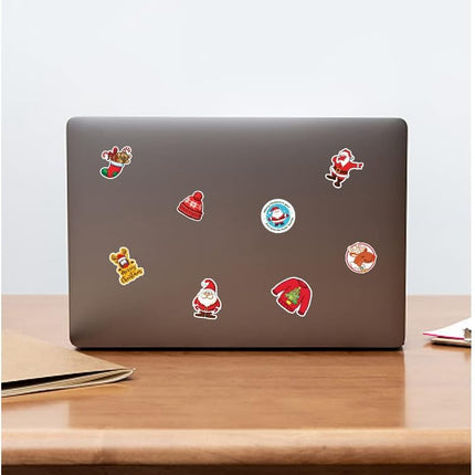 Vintage Christmas Vinyl Stickers 50pcs – No-Duplicate Holiday Decals for Kids