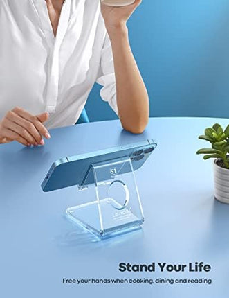 Lamicall Clear Cell Phone Stand – Acrylic Desk Phone Holder for Office & Home
