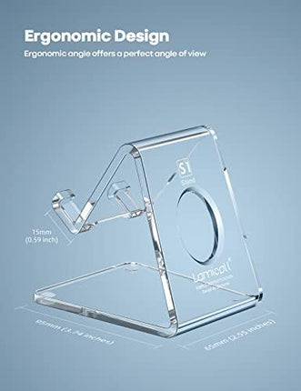 Lamicall Clear Cell Phone Stand – Acrylic Desk Phone Holder for Office & Home