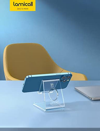 Lamicall Clear Cell Phone Stand – Acrylic Desk Phone Holder for Office & Home