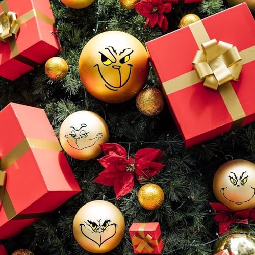 72PCS Xmas Ornament Stickers – Waterproof 3" DIY Tree, Window & Home Décor