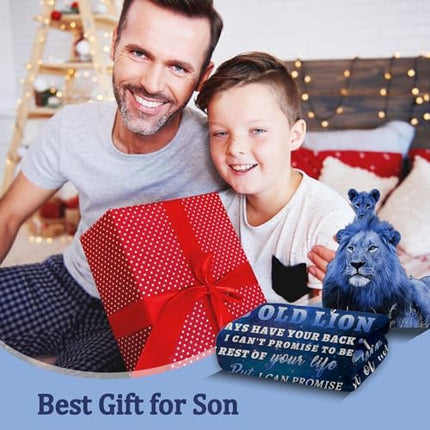 To My Son Flannel Blanket 80x60 – Warm Dad Gift for Birthday or Holidays