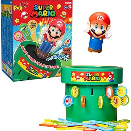 TOMY Pop Up Super Mario Board Game – Family Fun for Kids 4+, 2-4 Players