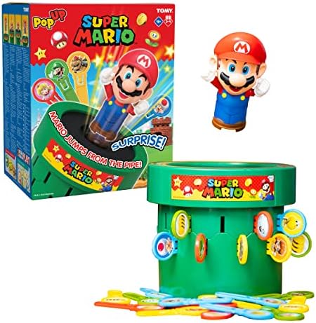 TOMY Pop Up Super Mario Board Game – Family Fun for Kids 4+, 2-4 Players