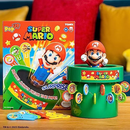 TOMY Pop Up Super Mario Board Game – Family Fun for Kids 4+, 2-4 Players