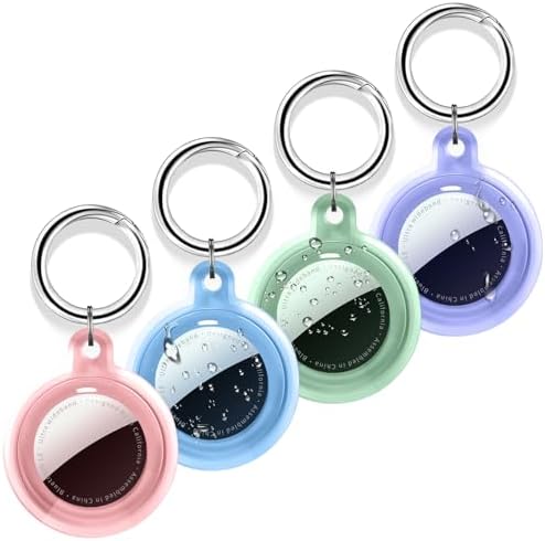 4-Pack AirTag Protective Case with Keychain – Waterproof, Shockproof & Durable Design