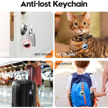4-Pack AirTag Protective Case with Keychain – Waterproof, Shockproof & Durable Design