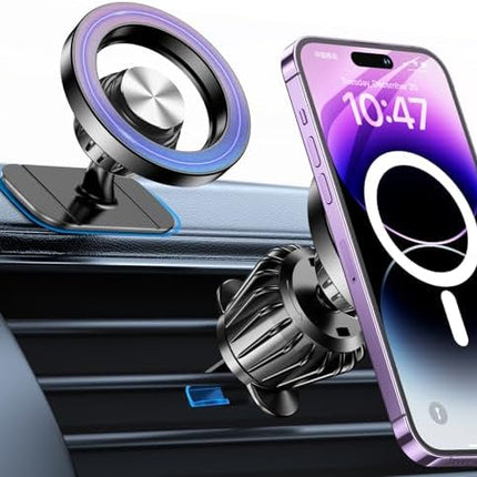 Kaistyle Magnetic Car Phone Holder, Strong MagSafe Dash Mount for iPhone 17–14