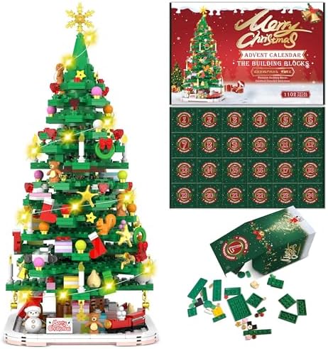 Christmas Tree LED Building Advent Calendar 2025 – 24-Day Holiday Gift Set