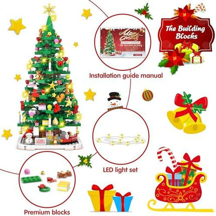 Christmas Tree LED Building Advent Calendar 2025 – 24-Day Holiday Gift Set