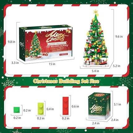 Christmas Tree LED Building Advent Calendar 2025 – 24-Day Holiday Gift Set