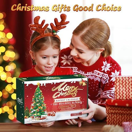 Christmas Tree LED Building Advent Calendar 2025 – 24-Day Holiday Gift Set