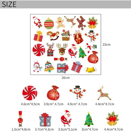 Xmas Wine Glass Markers 48PCS – Santa, Moose & Tree Stickers for Parties