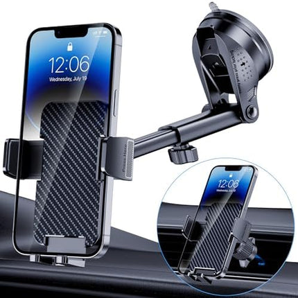 Universal Car Phone Mount, Strong Suction Dashboard Vent Windshield Holder