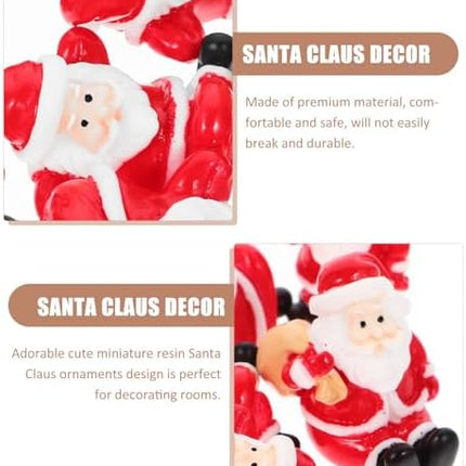 Mini Santa Ornament Set – 12 Mixed-Style Resin Figures for Holiday Home Décor