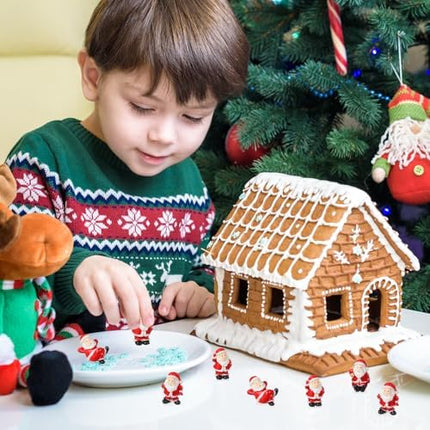 Mini Santa Ornament Set – 12 Mixed-Style Resin Figures for Holiday Home Décor