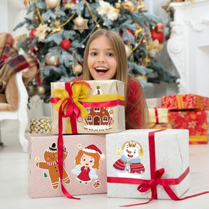 Kids’ Christmas Sticker Set 24PCS – Create Your Own Faces for Crafts & Fun