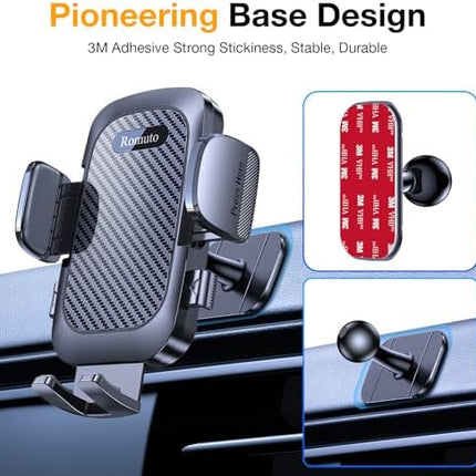 Romuto Universal Car Phone Holder, Super Suction Mount for iPhone 17/16 & Garmin GPS
