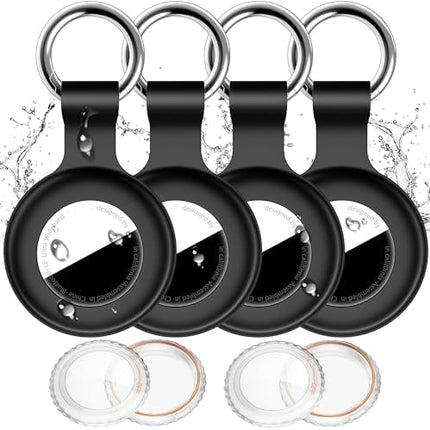 Durable Airtag Holder with Keychain, Waterproof Anti-Scratch Case for Keys, Bags & Pets