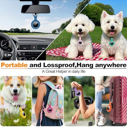 Durable Airtag Holder with Keychain, Waterproof Anti-Scratch Case for Keys, Bags & Pets