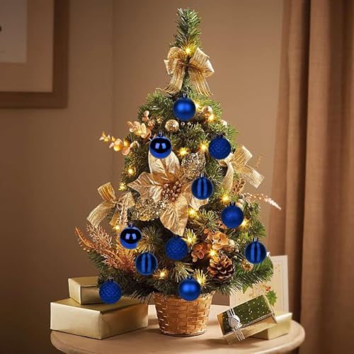 30 PCS Navy Blue Shatterproof Christmas Tree Ball Ornaments – 2" Xmas Decoration Set
