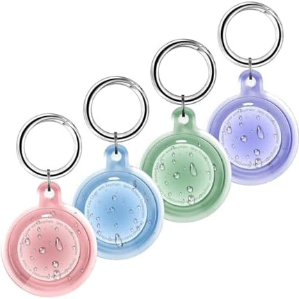 AirTag Case 4 Pack | IPX8 Waterproof Anti-Scratch Keychain Holders for Luggage & Bags
