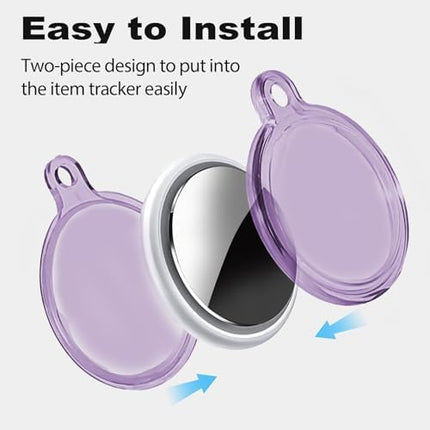 AirTag Case 4 Pack | IPX8 Waterproof Anti-Scratch Keychain Holders for Luggage & Bags