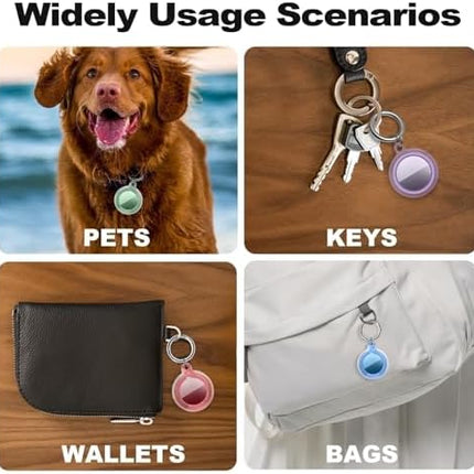 AirTag Case 4 Pack | IPX8 Waterproof Anti-Scratch Keychain Holders for Luggage & Bags