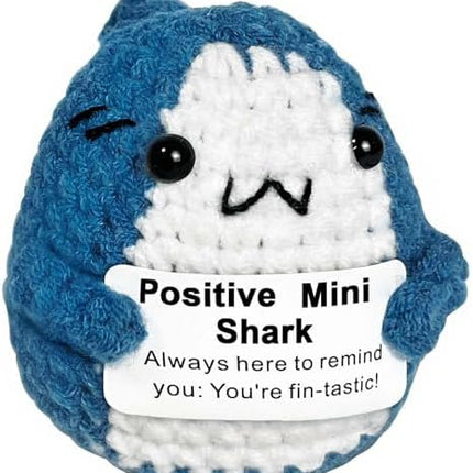 Crochet Support Shark – Uplifting Mini Plush for Christmas, Secret Santa & More