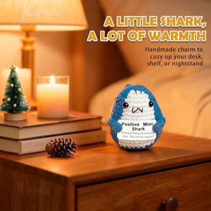 Crochet Support Shark – Uplifting Mini Plush for Christmas, Secret Santa & More
