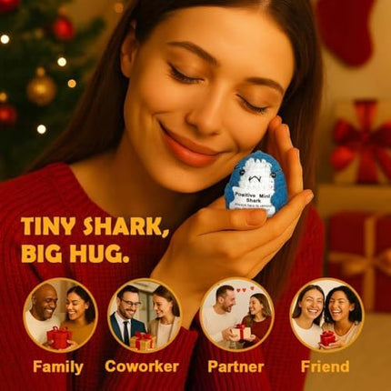 Crochet Support Shark – Uplifting Mini Plush for Christmas, Secret Santa & More