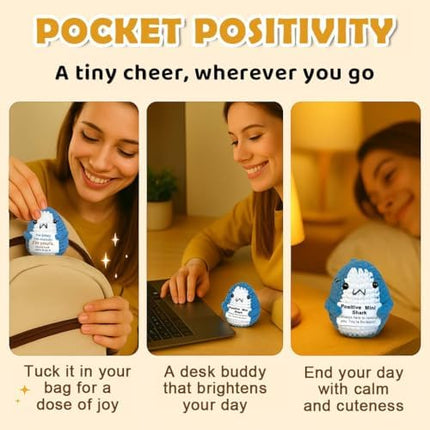 Crochet Support Shark – Uplifting Mini Plush for Christmas, Secret Santa & More