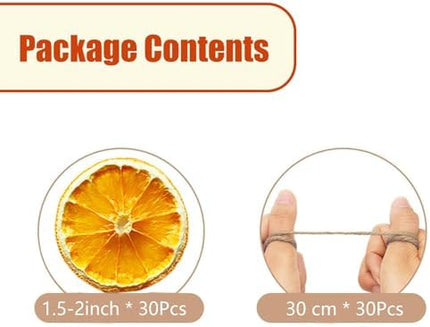 Dried Orange Slices 30 Pcs – Xmas Tree Decoration & Wreath Making Craft Set