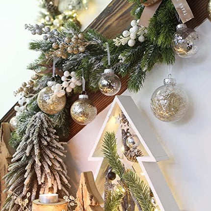 Clear Shatterproof Christmas Ornaments – 32pcs Transparent Hanging Baubles