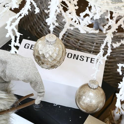 Clear Shatterproof Christmas Ornaments – 32pcs Transparent Hanging Baubles