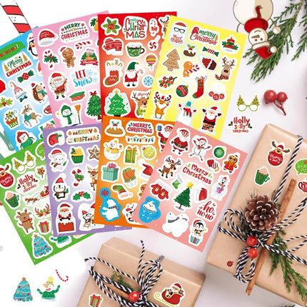 Merry Christmas Stickers 399PCS – Winter Holiday Crafts & Party Favors