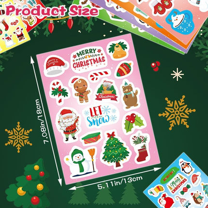 Merry Christmas Stickers 399PCS – Winter Holiday Crafts & Party Favors