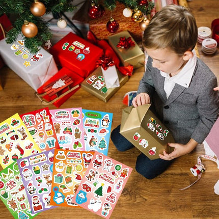 Merry Christmas Stickers 399PCS – Winter Holiday Crafts & Party Favors