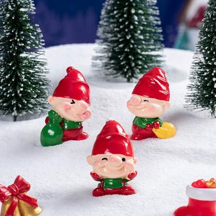 Mini Elf Resin Figurines – Cute Christmas Decorations for Fairy Gardens & DIY Scenes