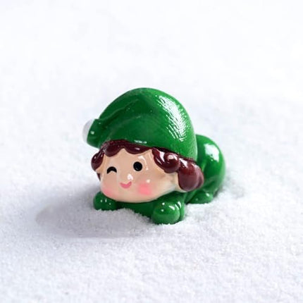 Mini Elf Resin Figurines – Cute Christmas Decorations for Fairy Gardens & DIY Scenes