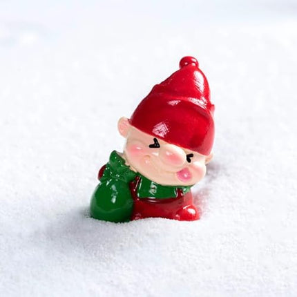 Mini Elf Resin Figurines – Cute Christmas Decorations for Fairy Gardens & DIY Scenes